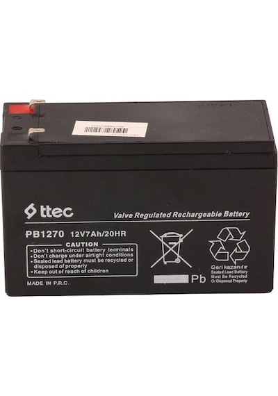 Ttec 12v 7a Kuru Tip Akü