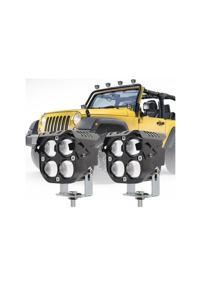 Space Offroad Sis Lambası Kırmızı Gündüz Ledli Çakarsız 7.8 X 7.8 X 7.1cm Set 12-60v / Lass366-1