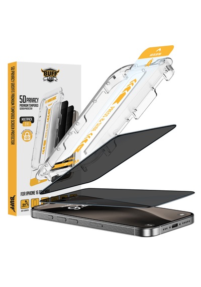 Buff Apple Uyumlu   iPhone 16 Pro Max 5d Privacy Easyfit 2 Adet Ekran Koruyucu