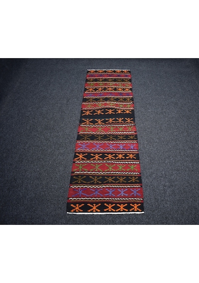 Zehra Abla Halı El Dokuması Başyapıt Yekpare Darende Yolluk Yün Kilim 7291 Çok Renkli