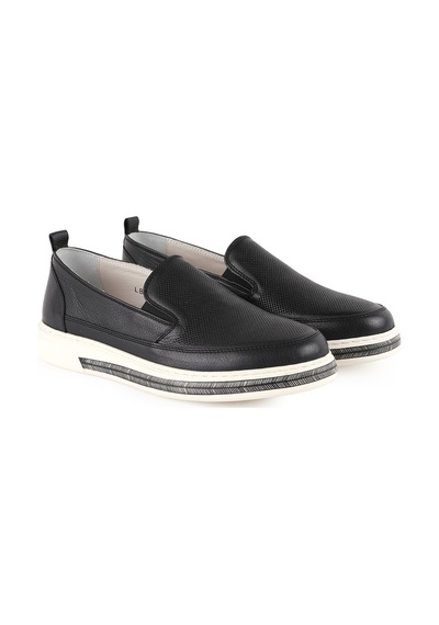 Libero Lz5902 Kadın Hakiki Deri Slip-on Ayakkabı - Eva Tabanlı Günlük Konfor Modeli Siyah