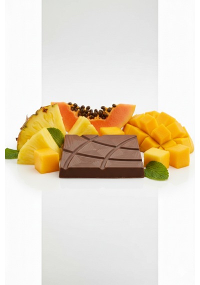 Tropikal Meyveli Sütlü Çikolata 5 Li Set Bolu Çikolatası- Gerçek Ananas, Mango Ve Papaya