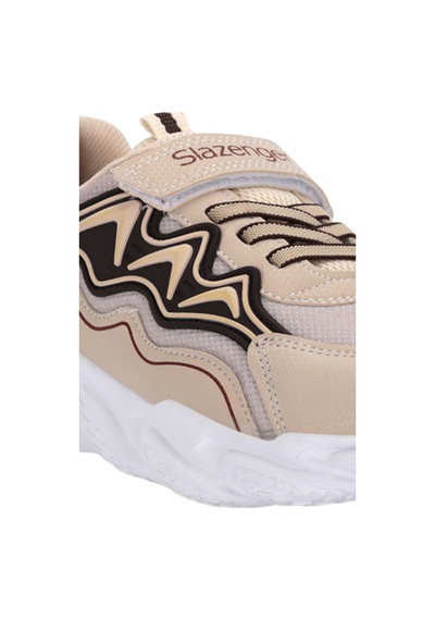 Slazenger Explorer I Unisex Çocuk Cırt Cırtlı Bej Günlük Spor Ayakkabısı