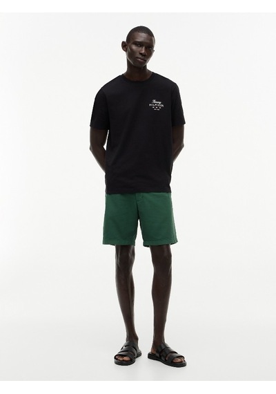 Tommy Hilfiger Scrıpt Stack Regular Tee Erkek Siyah T-shirt - Mw0mw43224