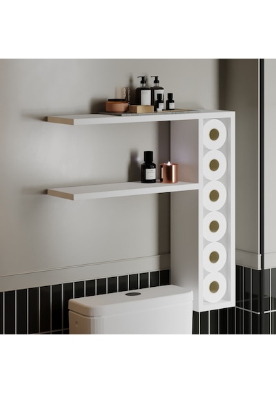 Tiny Duvar Rafı Duvara Monte, Modern Tasarım Beyaz