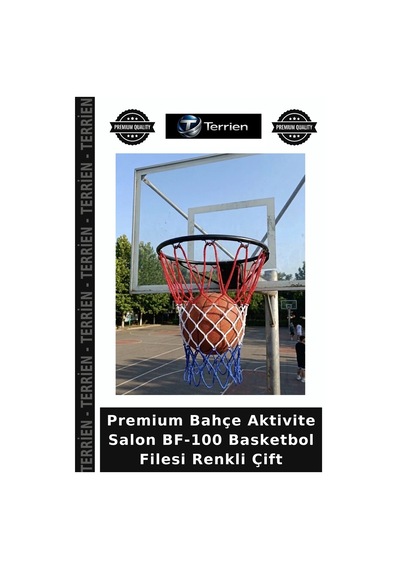 Premium Bahçe Aktivite Salon Bf-100 Basketbol Filesi Renkli Çift