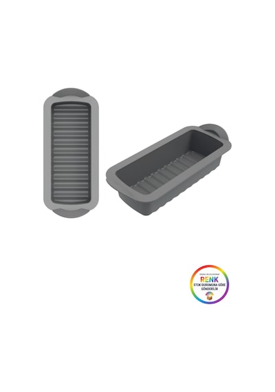 Silikon Baton Kek Kalıbı Kulplu Yapışmaz Kolay Çıkan Ekmek Kek Pasta Kalıbı 28x11x6 Cm Çok Renkli