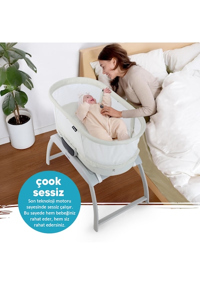 Huggy 4 İn 1 Cozy Terazi Özellikli Bluetooth Portatif Beşik Krem