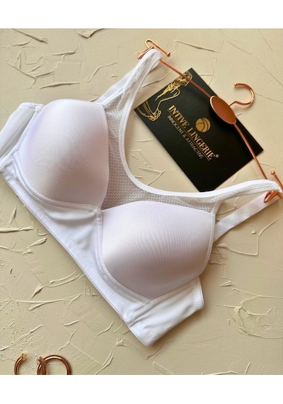 Orkide Kutulu Önü Fileli Balensiz Desteksiz Ultra Rahat Soft Cup Beyaz