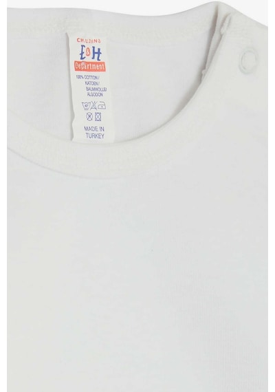 Breeze Erkek Bebek Çıtçıtlı Body Araba Baskılı 9 Ay-3 Yaş, Beyaz Beyaz