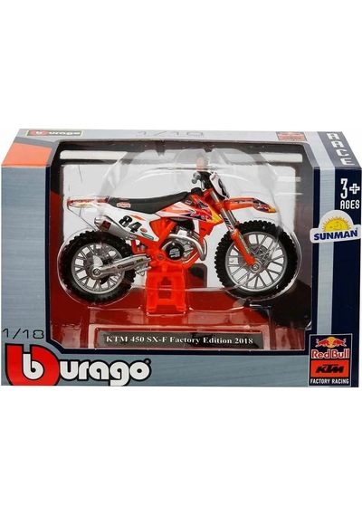 51070 Sun-bur-1:18 Motor Red Bull Ktm 450- 1 Adet Stokta Olan Gönderilir
