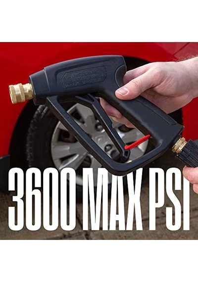 Outdoor Power Equipment Pwsg Kısa Basınçlı Yıkama Tabancası 3600 Psı, M22 Konektör, Siyah