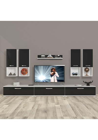 Decoraktiv Eko 8da Mdf Tv Ünitesi Tv Sehpası Ceviz - Antrasit