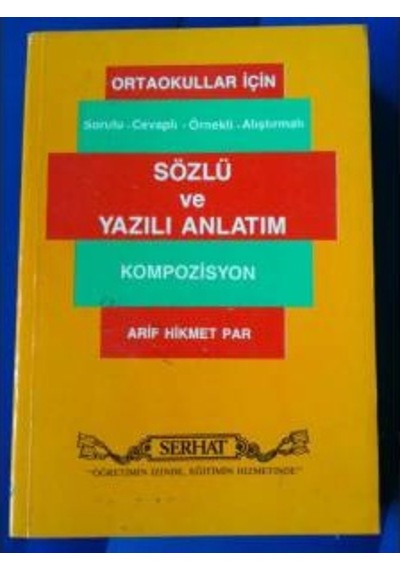 Sözlü Ve Yazılı Anlatım Kompozisyon A.Hikmet Par 1990 Yılı Basım