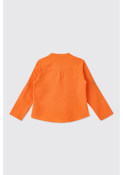 Panço Erkek Çocuk Oranj Gömlek 2611bk06026 Turuncu