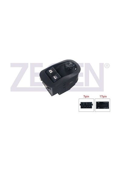 Zegen Cam Acma Anahtar Grup Ayna Ayarlı Cıftlı 24 Pın 206 - 306 - Scudo - Expert - Jum AT00-ZSW1221