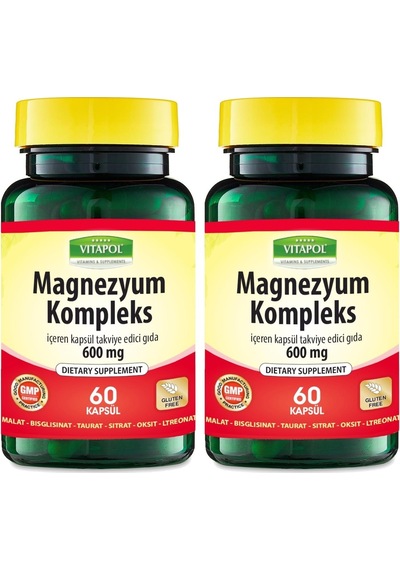 Vitapol Magnezyum Kompleks 600 mg 2 x 60 Kapsül