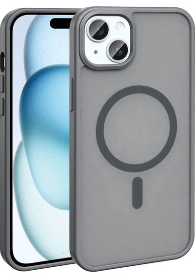 Nihcase Apple Uyumlu iPhone 15 Kılıf M-safe Şarj Özellikli Mat Arka Yüzey Sio Kapak