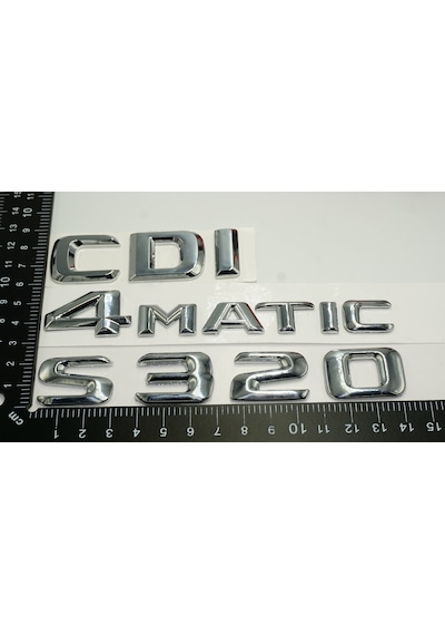 S320 CDI 4Matic Bagaj Krom Metal 3M 3D Yazı Logo