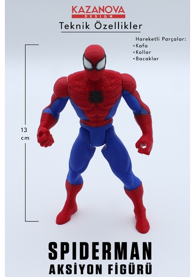 Kazanova Design Spiderman Aksiyon Figürü 13 Cm