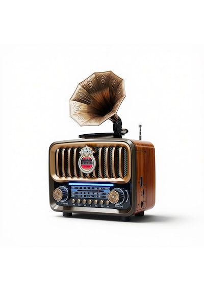Rt-606a Nostaljik Gramafon Tasarım Radyo,bluetooth Özellikli Nostalji Radyo