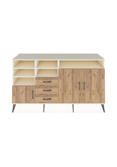 Kronos Konsol 7 Raflı 3 Çekmeceli 3 Kapaklı 176x59x99 Aytaşı-çam Aytaşı-çam