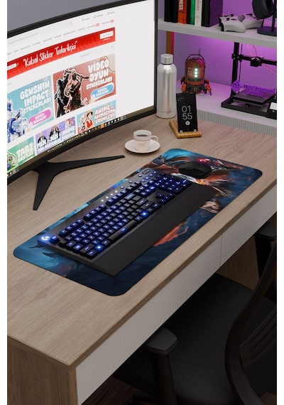 Baldur's Gate 3 Kaymaz Dikişli Kauçuk Oyuncu Mousepad V1 - 70x30 Xl Gaming Mouse Pad Fare Altlığı