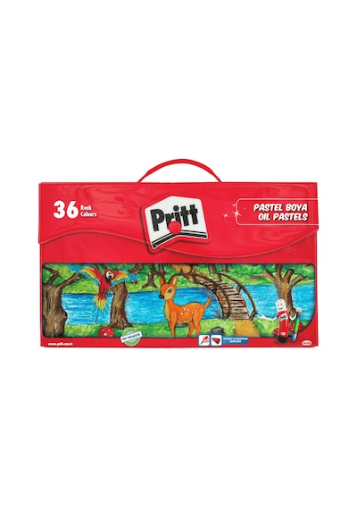 Pritt Çantalı Tutacaklı Pastel Boya ve Kalemtraş 36'lı