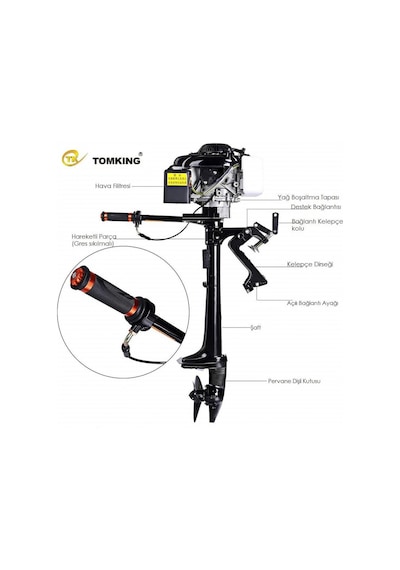 Tomking Tk144fc Dıştan Takma Bot  Motoru 4 Zamanlı