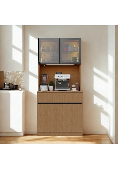 Nordıc Wood Led Li Kahve Köşesi Ünitesi Mını Kompakt Füme Cam Vitrin Komple Mdf Modern Mutfak Dolabı Kahverengi Nordıc Wood Led Li Kahve Köşesi Ünitesi Mını Kompakt Füme Cam Vitrin Komple Mdf Modern Mutfak Dolabı Kahverengi