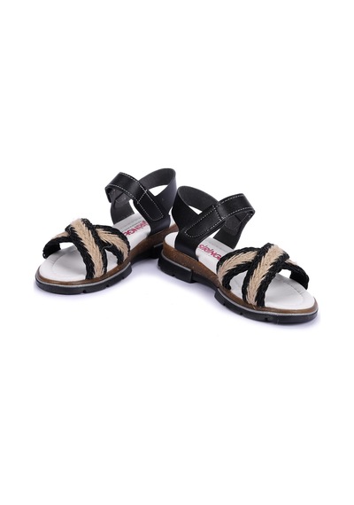 Kiko Kids Şb 2843-47 Orto pedik Kız Çocuk Sandalet Terlik Siyah