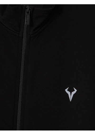 Lcw Eco Siyah Dik Yaka Erkek Fermuarlı Sweatshirt