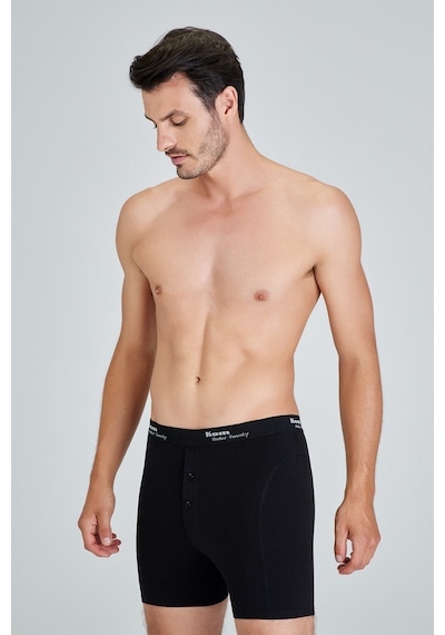 Kom Long Şort Erkek Boxer Beyaz