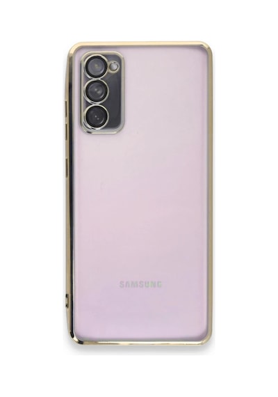 Samsung Galaxy Uyumlu , S20 Fe Kılıf Razer Lensli Silikon - Gold