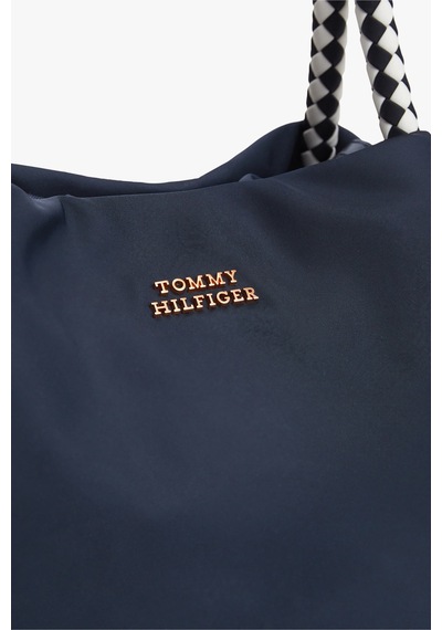 Tommy Hilfiger Th Marına Bucket Nylon Kadın Mavi Çanta - Aw0aw18831