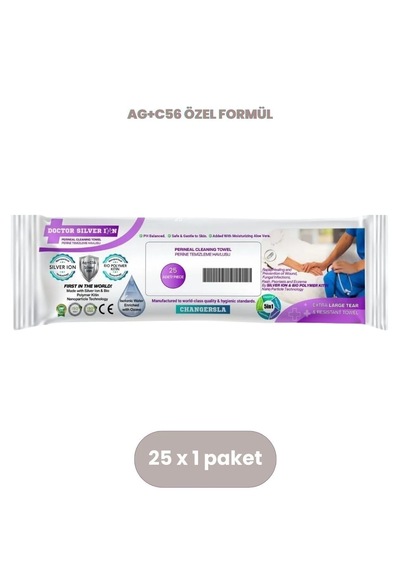 Gümüş iyon & Biyopolimer Kitin Teknolojili 25'li Perine Temizleme