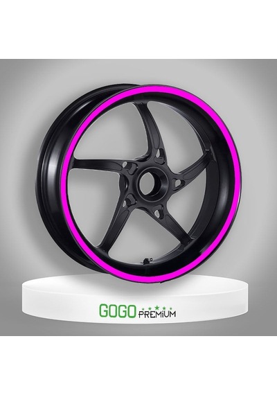 Gogo Lüks Jant Şeridi Seti Florasan Pembe 7cm X 7m Renkli