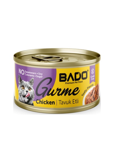 Bado Gurme Yaş Yetişkin Kedi Maması Tavuklu 85 Gr 36 Adet