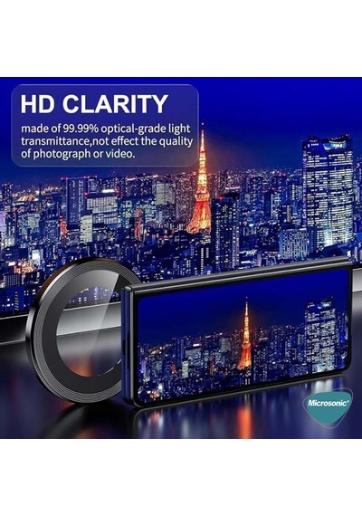 Microsonic Samsung Uyumlu Galaxy Z Flip 7 Fe Tekli Kamera Lens Koruma Camı Gümüş