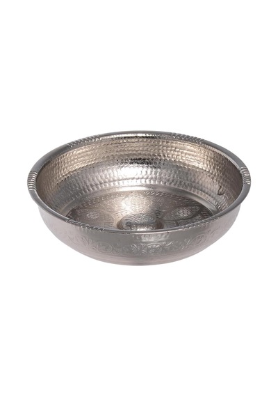Hamam Tası, Zamak Metal, Geleneksel Banyo Aksesuarı Beyaz Diğer