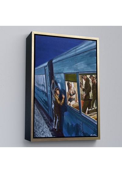 Ahşap Çerçeveli Rus Kızın Demir Perdeden Kaçışı Tablo-7717