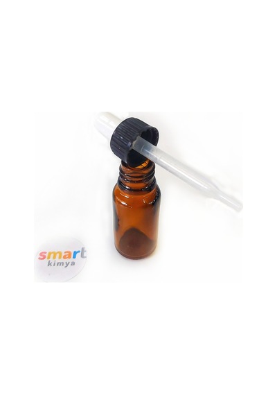 Amber Renkli Damlalıklı Cam Şişe 10 Ml 20 Adet