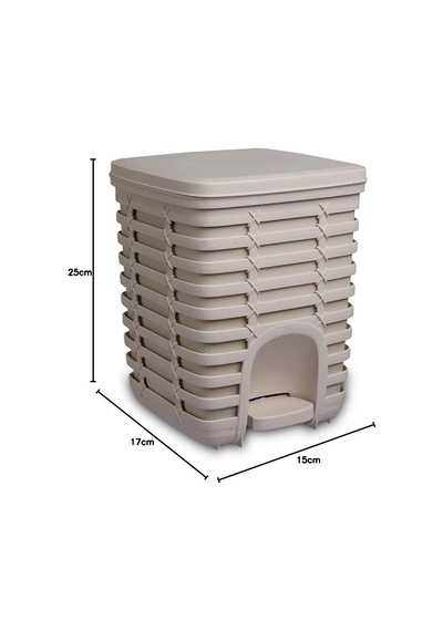 Palm Pedallı Çöp Kovası 9 Lt - Bej M-e54-09