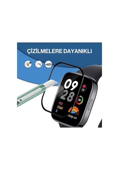 Xiaomi Redmi Watch 3 Uyumlu 3d Cam Full Ekran Koruyucu