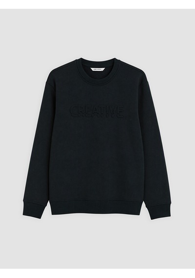 Lcw Vision Antrasit Bisiklet Yaka Kalın Erkek Sweatshirt