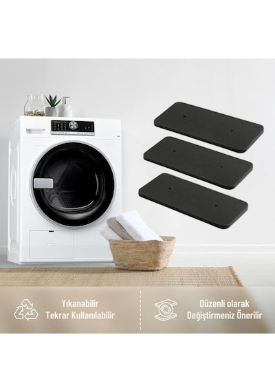 Çamaşır Kurutma Makinesi Süngeri 3'lü, Hoover Dxh9a2tcex, Hlh9a2des, Dxh9a2tcexs, Dyh9913na1x İle Uyumlu