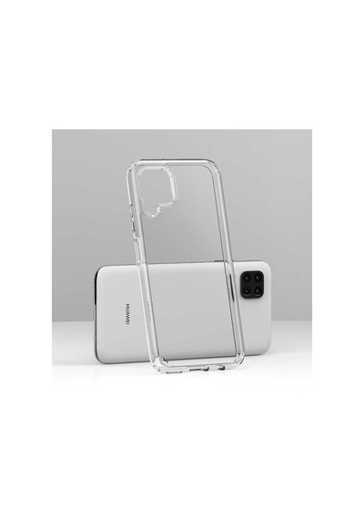 Huawei P40 Lite Kılıf Zore Coss Şeffaf Sert Silikon Kılıf Renksiz