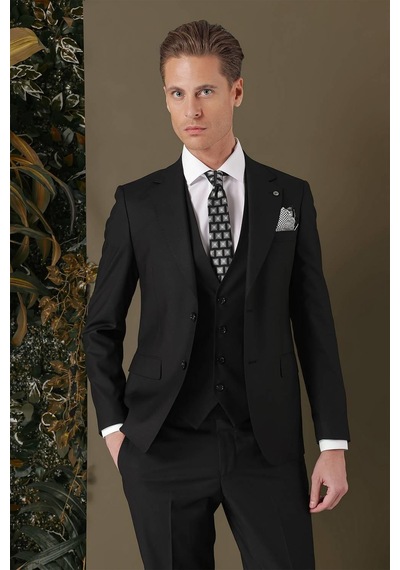Efor Tk 881 Slim Fit Siyah Klasik Takım Elbise Siyah Efor Tk 881 Slim Fit Siyah Klasik Takım Elbise Siyah