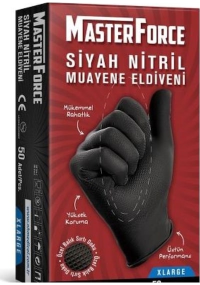 Has-Pet Masterforce Siyah Nitril Eldiven Xlarge (Xl) Beden 50...