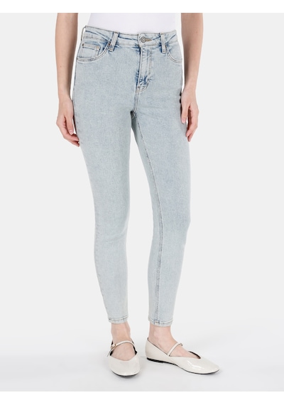 Colin's Colins 760 Diana Süper Dar Kesim Yüksek Bel Dar Paça Mavi Kadın Jean Pantolon Cl1069424 Denim